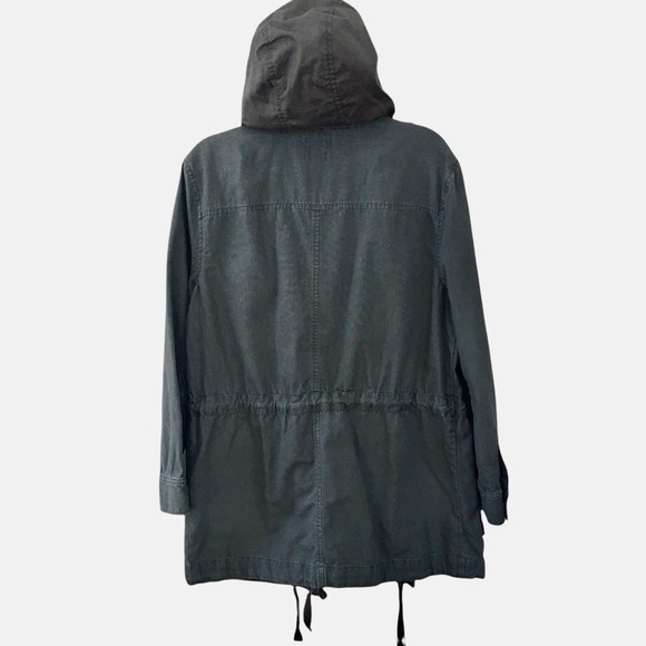 Anthropologie Leith Utility Gray Field Jacket Women’s Full Zip and Snap Closure - Picture 8 of 12